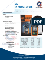 Ficha Tecnica Anemometro Digital de Alta Sensibilidad Ms6252a Pm6252a