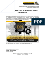 Certificado Matriculas Arn