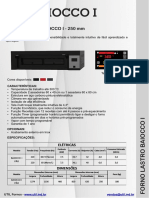 Características Técnicas - Forno BAIOCCO I - 250 MM