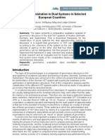 (Word Version - Full Paper) - Plural Administration in Dual Systems in Selected European Countries