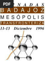 1996 Cartel Jornadas Badajoz Mesopolis Transfronteriza