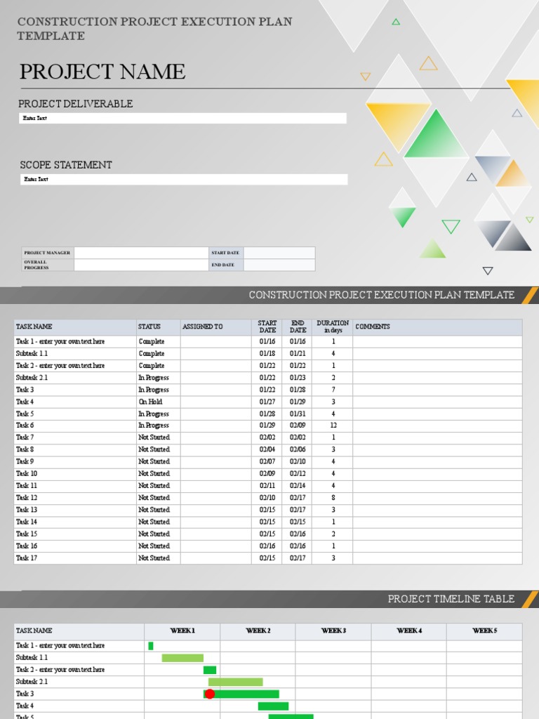 IC Construction Project Execution Plan 11095 PowerPoint | PDF ...