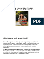 Tesis universitaria: definición, características y ejemplos