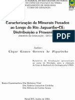 Caracterização de minerais pesados no Rio Jaguaribe
