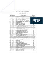 Lampiran 24: Nilai Awal Kelas Kontrol (Kelas Viii H)