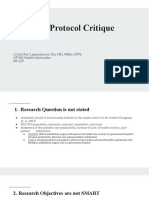 Research Protocol Critique