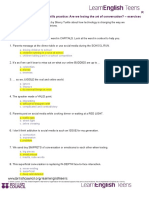 Preparation: R Eading Skills Practice: Are We Losing The Art of Conversation? - Exercises