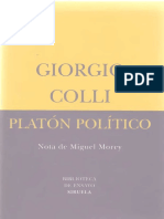 Giorgio Colli Platon Politico