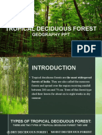 Tropical Deciduous Forest: Geography