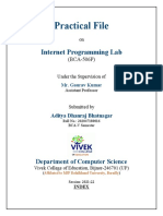 Practical File: Internet Programming Lab