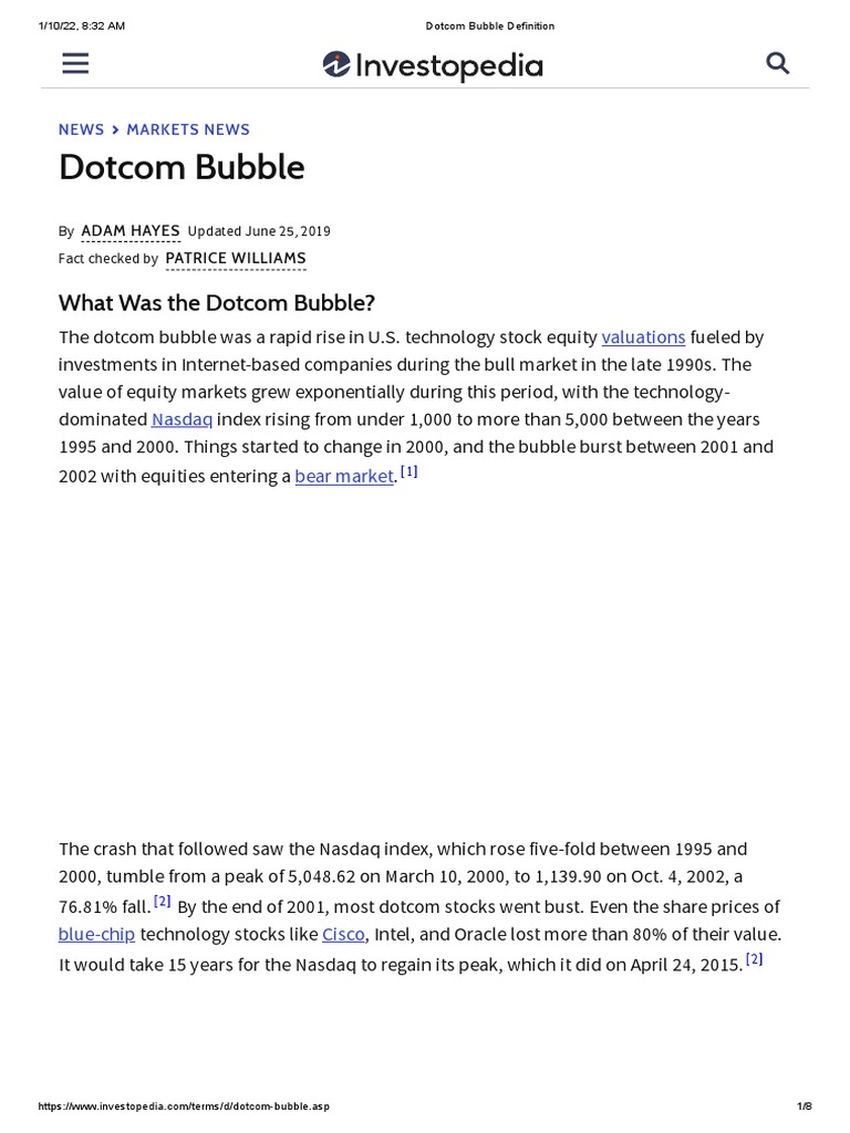 Bubble Definition PDF Economic Bubble Corporate Finance