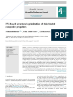 FSI-based structural optimization of thin bladed