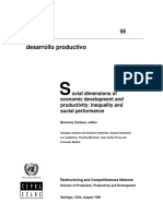 Desarrollo Productivo: Ocial Dimensions of Economic Development and Productivity: Inequality and Social Performance