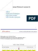 (Internet Protocol Version 6) : Ipv6 Allocation Techniques Ipv6 Basic Header Ipv6 Header Extensions
