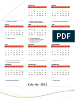 Kalender Masehi 2022 Sederhana A4 Simple Calendar