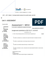 Assessment 1 - MCQ I