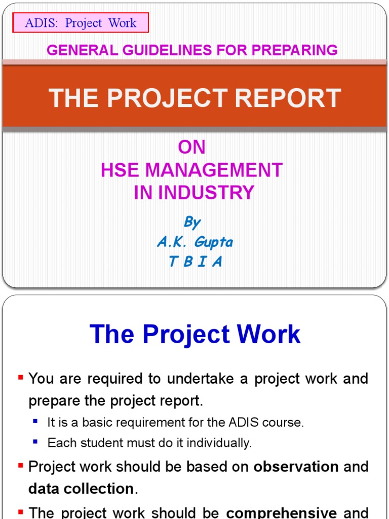ADIS Project Report Guidelines | PDF | Safety | Occupational Safety And ...