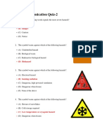 Hazard Communication Quiz-2: (B) Danger