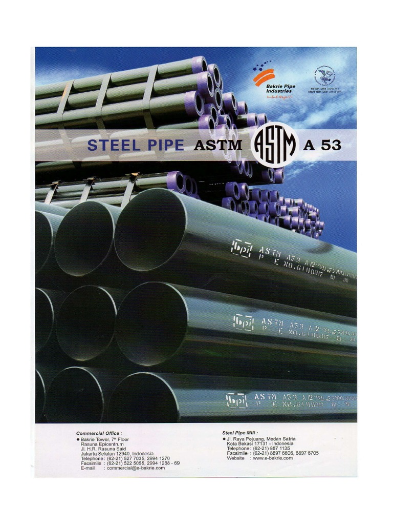Brosur Pipa GI BAKRIE ASTM A53 | PDF