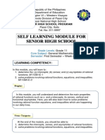 Self Learning Module For Senior High School Learners