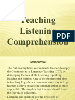 Teaching Listening Comprehension: Theoretical Framework