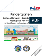 Kindergarten - q3 - Week6 - Worksheets - Mga Lugar Sa Pamayanan Na Nagbibigay NG Serbisyo o Paglilingkod - v2 Liezl Arosio