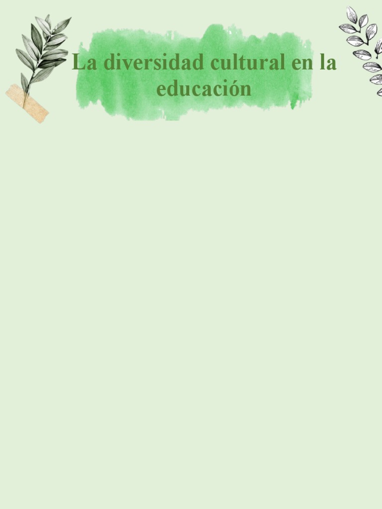 Diversidad Cultural en La Educacion | PDF | Plan de estudios | Deportes