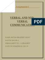 Verbal and Non-Verbal Communication: Assigmnment-1
