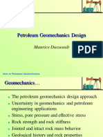 Petroleum Geomechanics Design