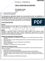 Public Finance: Unit 1: Fiscal Function An Overview