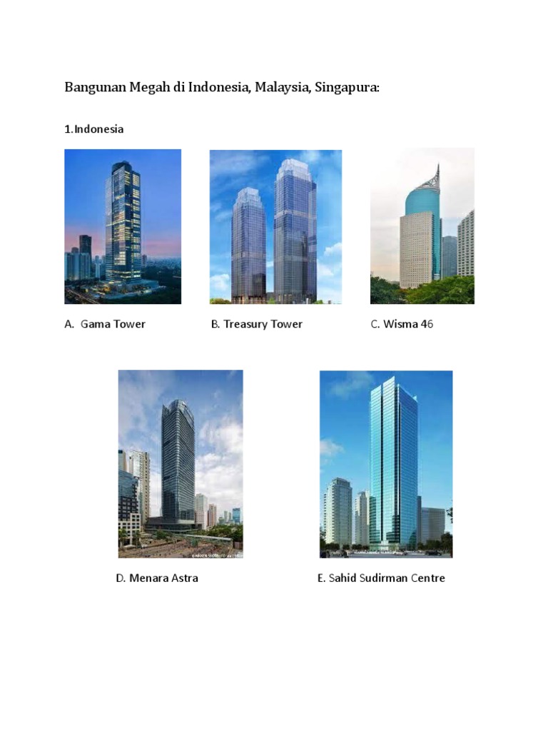 Bangunan Megah Di Indonesia, Malaysia, Singapura | PDF