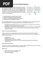 Instructions For Close Reading Organizers