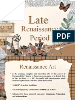 Late Renaissance Artworks and Mannerism