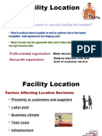 Facility Location: Where Should A Plant or Service Facility Be Located?