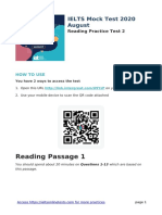Reading Passage 1: IELTS Mock Test 2020 August