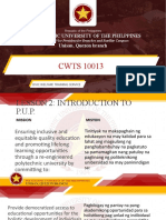 CWTS 10013: Polytechnic University of The Philppines Unisan, Quezon Branch