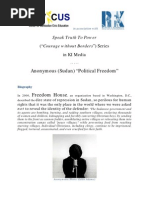 Speak Truth To Power (Courage Without Borders) Series in KI-Media - Anonymous (Sudan) "Political Freedom"