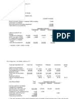 Weighted-average costing method for production report