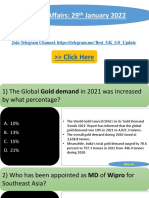 29th January Current Affairs 2022