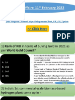 11th February Current Affairs 2022