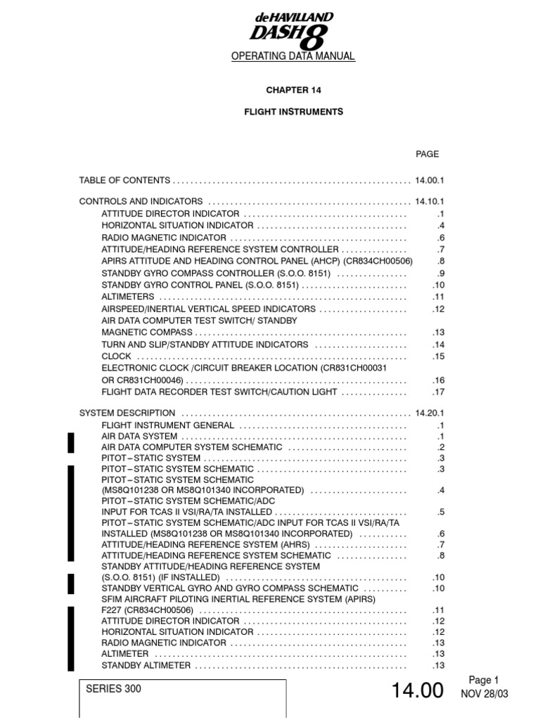 Flight Instruments Operating Manual | PDF | Airspeed | Metrology