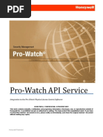 Honeywell Pro-Watch API Service Documentation