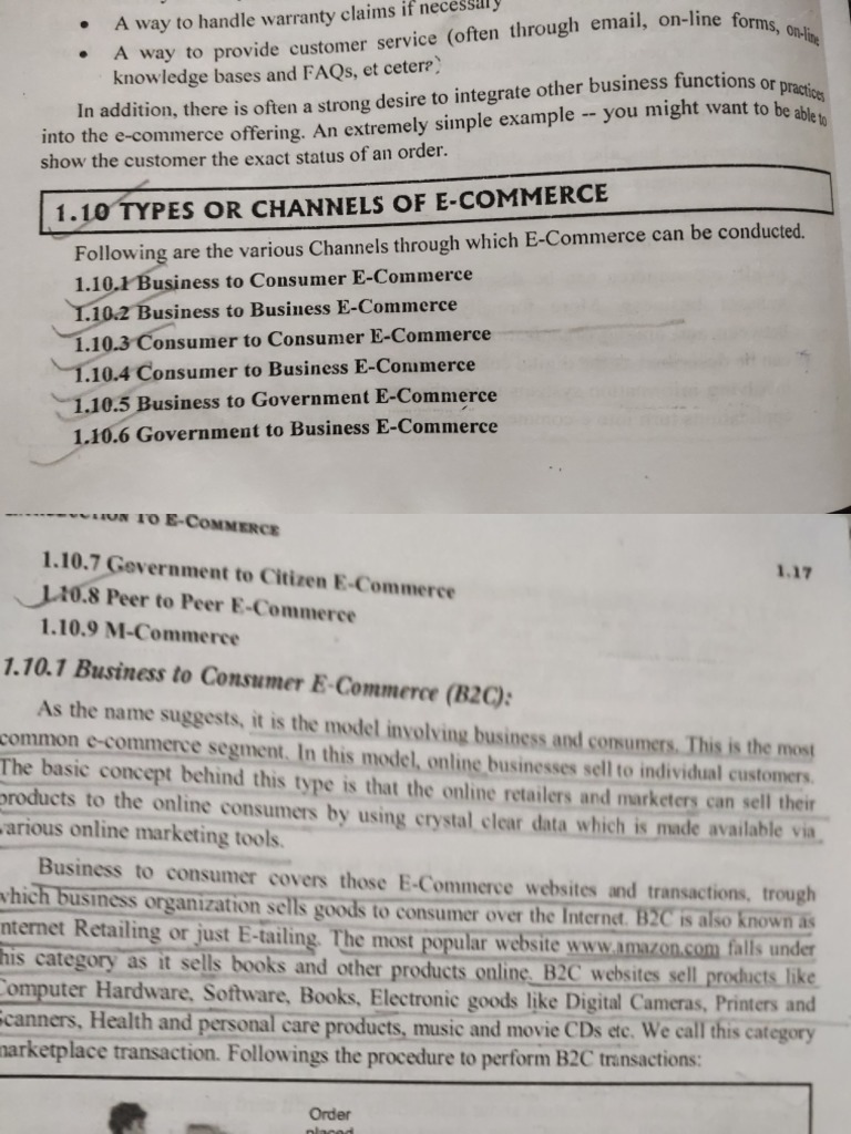 Types of E-Commerce Explained | PDF | E Commerce | Financial Transaction
