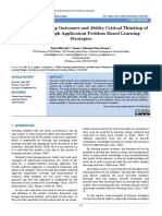 Increasing Learning Outcomes and Ability Critical Thinking of Students Through Application Problem Based Learning Strategies