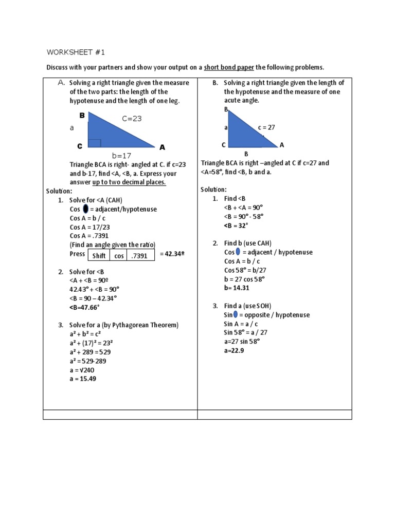 WORKSHEET1 | Download Free PDF | Triangle | Elementary Geometry