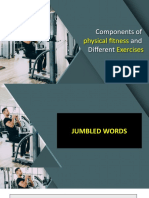 Components of Physical Fitness and Different Exercises