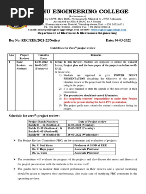 Notice For Zeroth Project Review | PDF