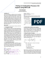 Effect of Spark Timing On Combustion Process of SI Engines Using MATLAB