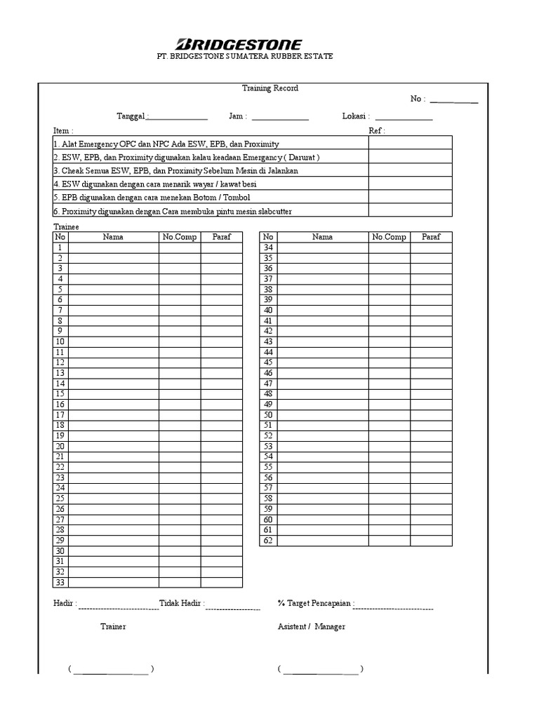 training-record-pdf