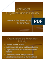 SOCI4063 Organizations in Society